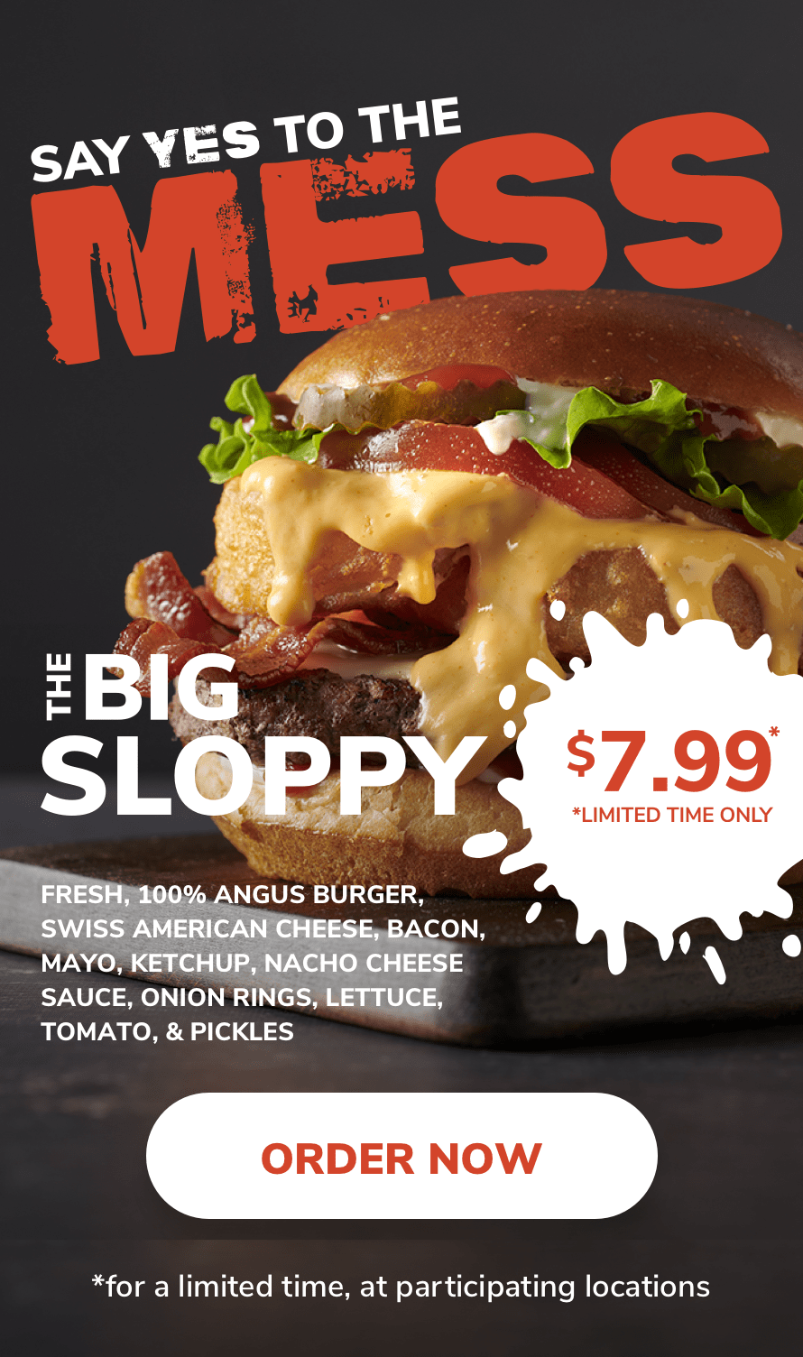 Miami Grill 2023 Sloppy Burger Homepage Promo Mobile