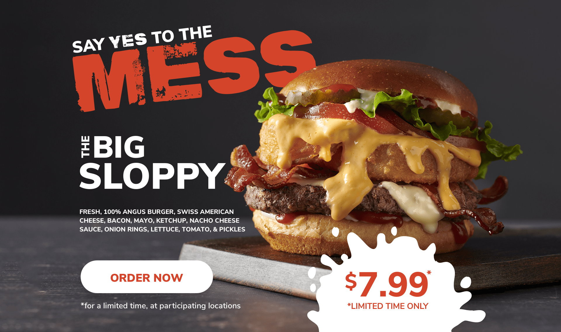Miami Grill 2023 Sloppy Burger Homepage Promo